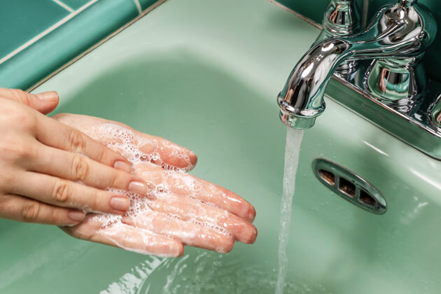 Acqua addolcita per lavarsi